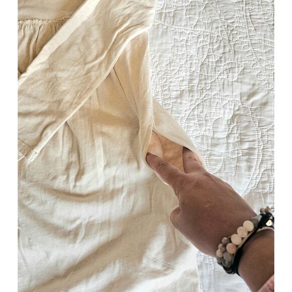 Beige Off-Shoulder Sweater Dress W/ Hidden Pockets Anthropologie Weekend Mood XS - Picture 3 of 9